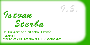 istvan sterba business card
